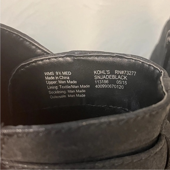 Sonoma stacked heel open toe lug sole booties women’s size 9.5 new with flaw - Picture 4 of 8